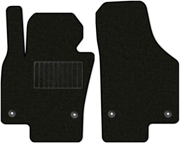 Коврики текстильные "Стандарт" для Volkswagen Tiguan I (suv / NF) 2006 - 2011, черные, 2шт.