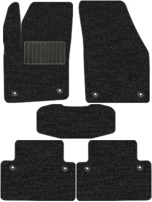 Коврики текстильные "Классик" для Volvo S40 II (седан / MS) 2007 - 2012, темно-серые, 5шт.