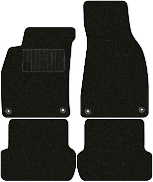 Коврики текстильные "Комфорт" для Audi A4 (седан / B6) 2000 - 2006, черные, 4шт.
