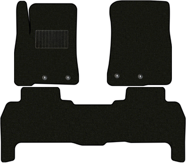 Коврики текстильные "Классик" для Lexus LX570 (suv / J200) 2012 - 2015, черные, 3шт.