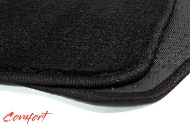 Коврики текстильные "Комфорт" для Volkswagen Touareg II (suv, гибрид / 7P5) 2014 - 2018, черные, 5шт.