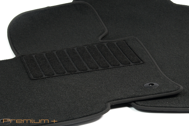 Коврики текстильные "Премиум+" для Hyundai Solaris I (седан / RB) 2010 - 2014, черные, 5шт.
