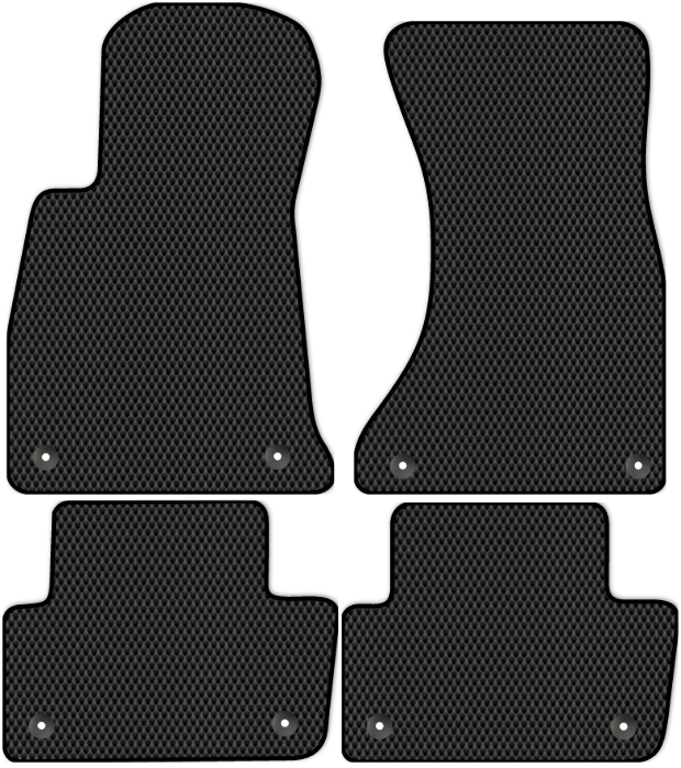 Коврики ЭВА "EVA ромб" для Audi A5 II (лифтбек / F5) 2016 - Н.В., черные, 4шт.