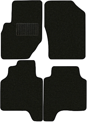 Коврики текстильные "Стандарт" для Hyundai Tarracan (suv / HP) 2001 - 2004, черные, 4шт.
