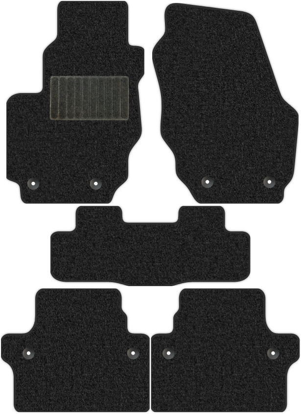 Коврики текстильные "Классик" для Volvo S80 II (седан) 2013 - 2016, темно-серые, 5шт.