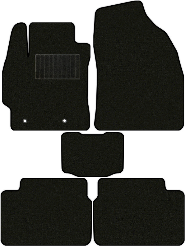 Коврики текстильные "Стандарт" для Toyota Corolla (седан / NRE150, ZRE151 ) 2010 - 2013, черные, 5шт.