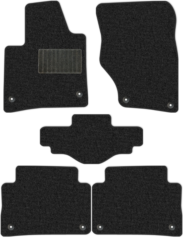 Коврики текстильные "Классик" для Audi RS Q7 (suv / 8U) 2013 - 2015, темно-серые, 5шт.