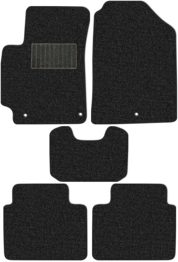 Коврики текстильные "Классик" для Hyundai Elantra VI (седан / AD) 2015 - 2019, темно-серые, 5шт.