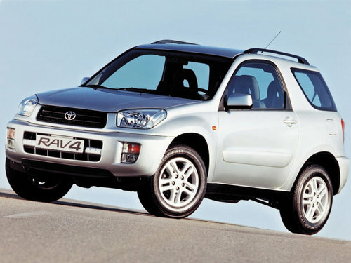 Коврики ЭВА "EVA ромб" для Toyota Rav4 II (suv / XA20 (3 дв.)) 2000 - 2003, черные, 4шт.