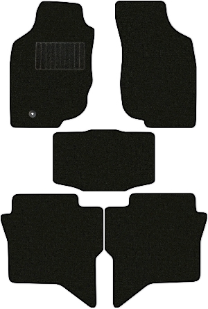 Коврики текстильные "Классик" для Toyota Hilux Pick Up VII (пикап / AN10/AN20) 2008 - 2011, черные, 5шт.