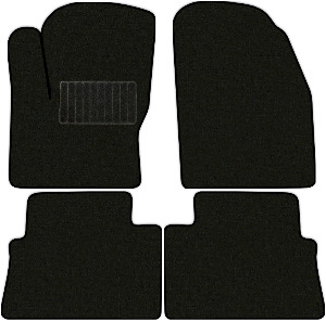 Коврики текстильные "Комфорт" для Ford S-Max (минивэн) 2006 - 2010, черные, 4шт.