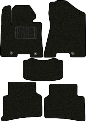 Коврики текстильные "Комфорт" для Hyundai Tucson III (suv / TL) 2018 - 2021, черные, 5шт.