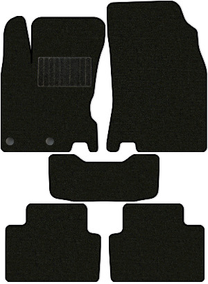 Коврики текстильные "Классик" для Nissan Qashqai II (suv / J11 Япония) 2013 - 2016, черные, 5шт.