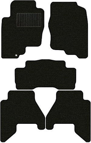 Коврики текстильные "Комфорт" для Nissan Pathfinder III (suv  5 мест / R51) 2004 - 2009, черные, 5шт.