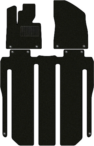 Коврики текстильные "Стандарт" для Zeekr 009 I (минивэн / минивэн) 2022 - Н.В., черные, 3шт.