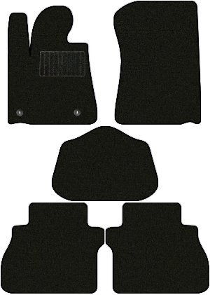 Коврики текстильные "Стандарт" для Toyota Tundra II (пикап / XK50) 2006 - 2013, черные, 5шт.