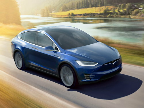 Коврики ЭВА "EVA ромб" для Tesla Model X I (suv  5 мест / 5 мест) 2015 - Н.В., черные, 3шт.