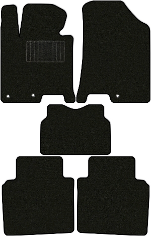 Коврики текстильные "Комфорт" для Hyundai i40 I (седан / VF) 2015 - 2017, черные, 5шт.