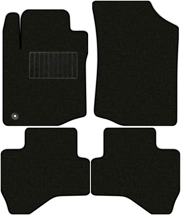 Коврики текстильные "Стандарт" для Peugeot 107 (хэтчбек 5 дв) 2005 - 2009, черные, 4шт.