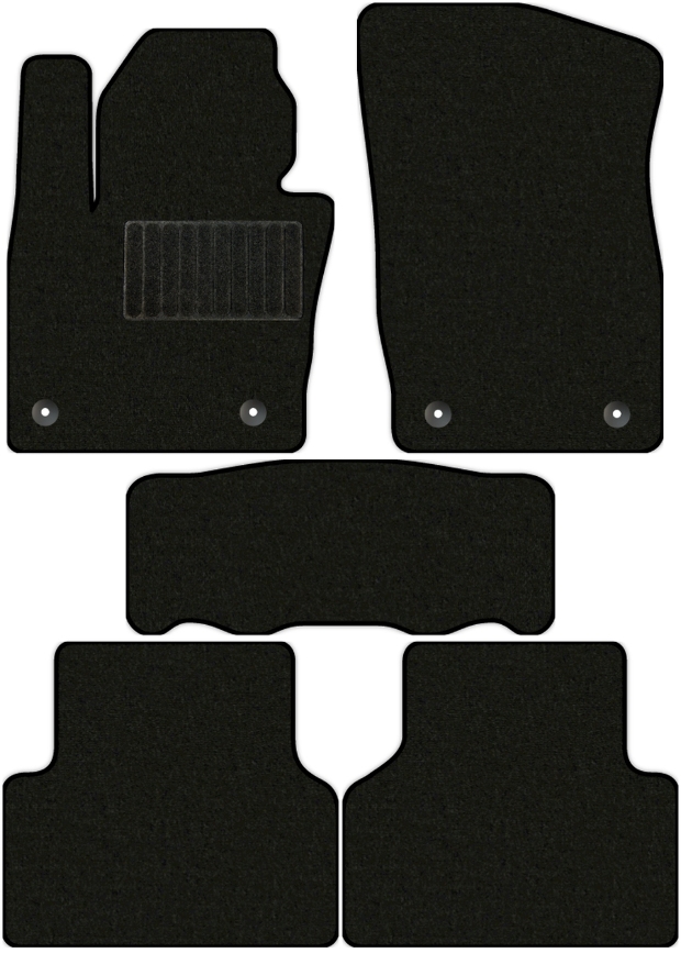 Коврики текстильные "Классик" для Audi Q3 (suv / 8U) 2014 - 2017, черные, 5шт.
