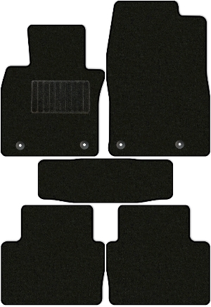 Коврики текстильные "Стандарт" для Mazda CX-30 I (suv / DM5W76, DM5W7A, DMEW7A) 2019 - 2021, черные, 5шт.